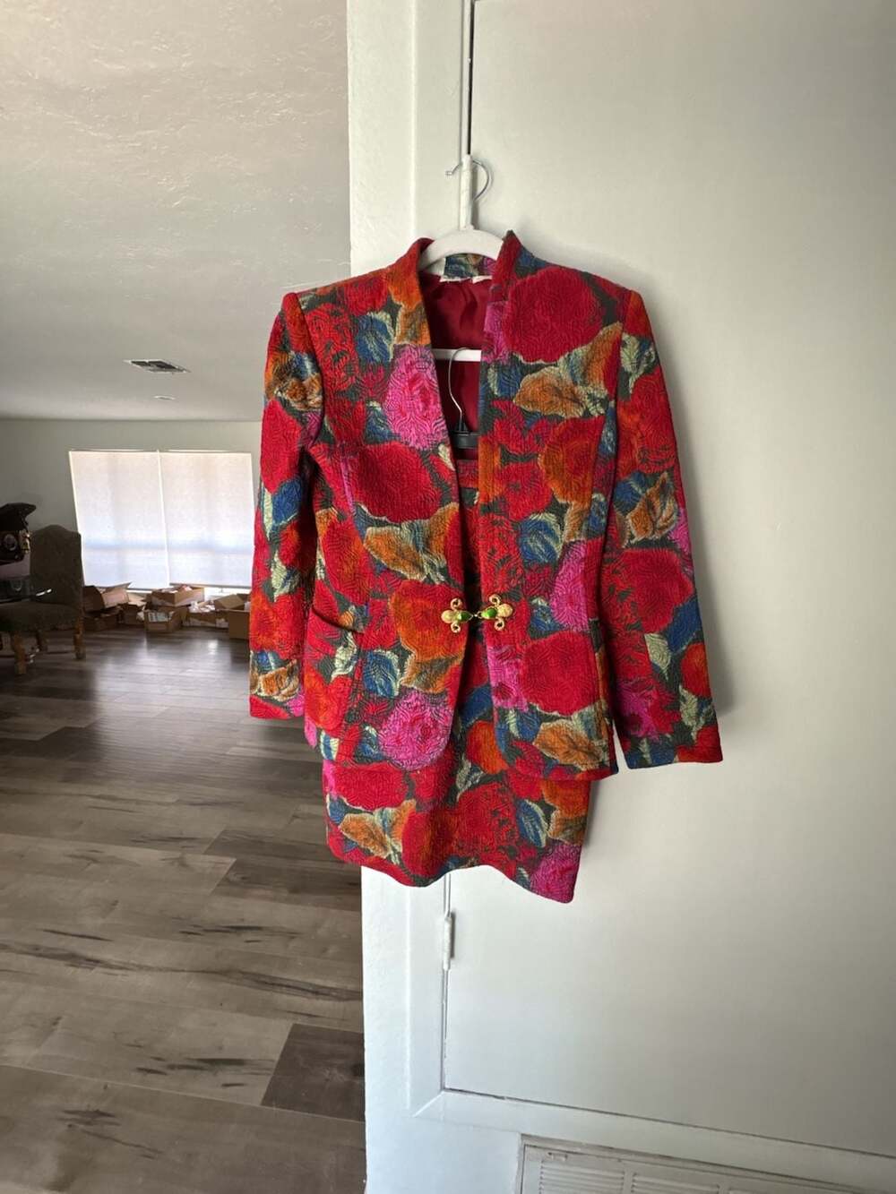 Ungaro Parallele Paris Floral Brocade Skirt Suit Set